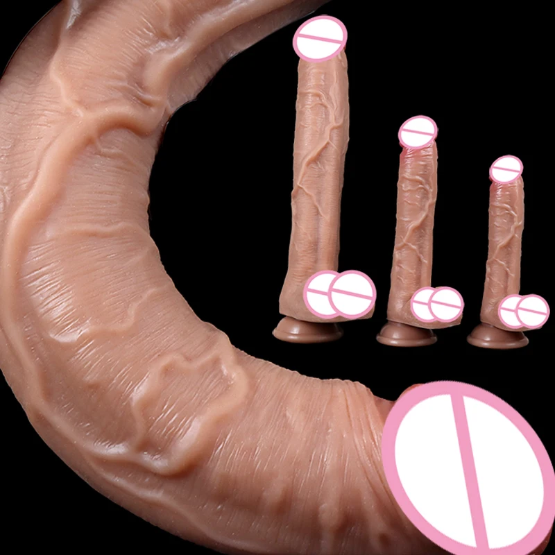 Adult supplies Realistic Dildos Silicone Layer Penis Suction Cup Adult Sexy Toys for Woman Men Vagina Anal Massage Stimulator