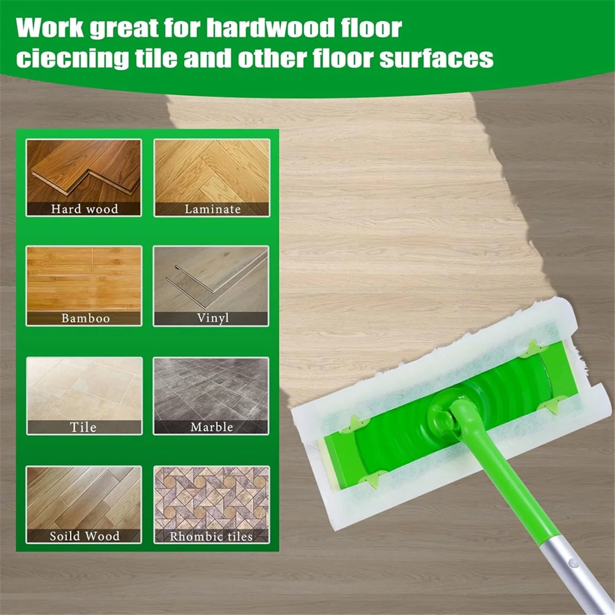 กระดาษกําจัดฝุ่น Hand Free Wash Plus Velvet กระดาษกําจัดฝุ่นไฟฟ้าสถิต Lazy Mop ทําความสะอาดพื้น Artifact