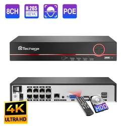 Techage H.265 8CH 5MP/4MP/3MP/1080P PoE NVR CCTV Security Surveillance System for PoE IP Camera Monitoring Camera NVR Input