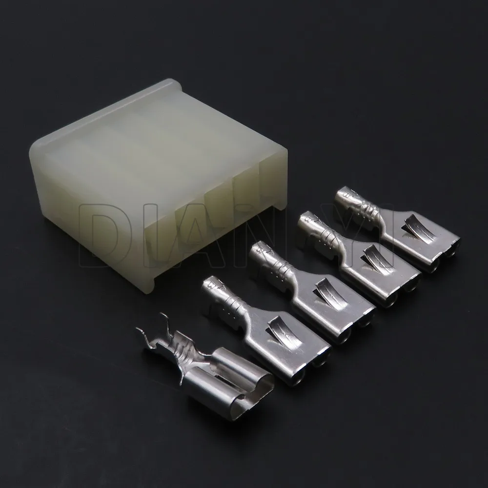 1 Set 5 Way Car Window Lift Switch Connector AC Assembly 6.3mm Big Current Auto Plug