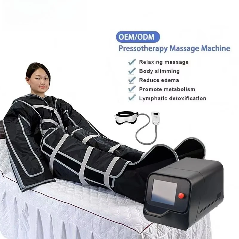 Professional Lymphdrainage Pressotherapy Air Pressure Equipment Pressotherapie Boots Lymph Drainage Massage Machine Zipper