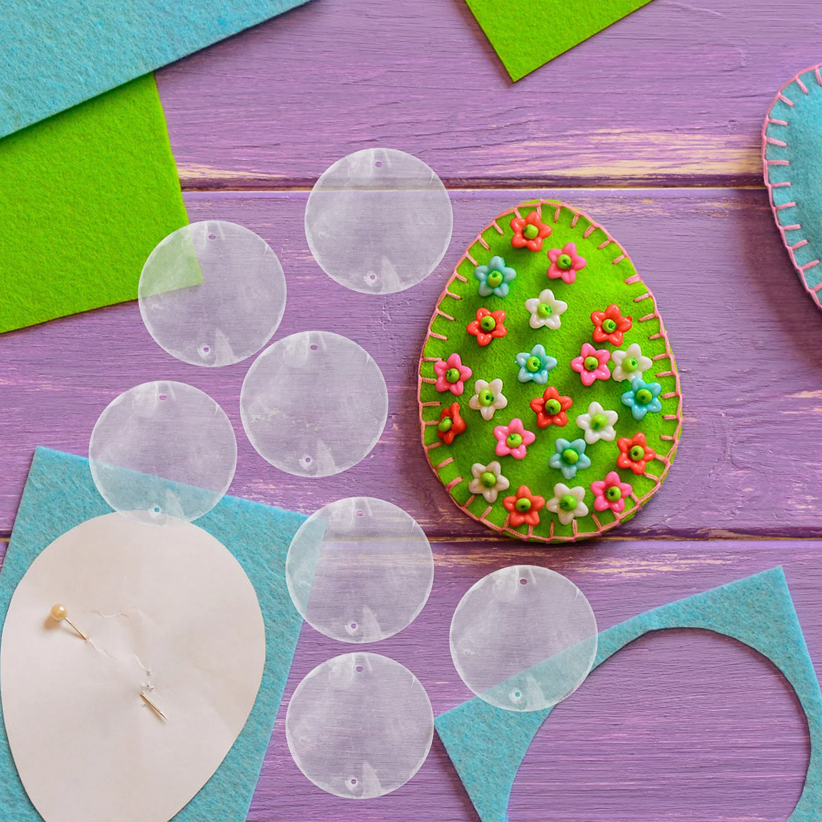 

100pcs Shell Pieces Decorative Flat Round Natural Slices For Diy Jewelry Making Wind Chime Craft Hanging Pendant Accessories