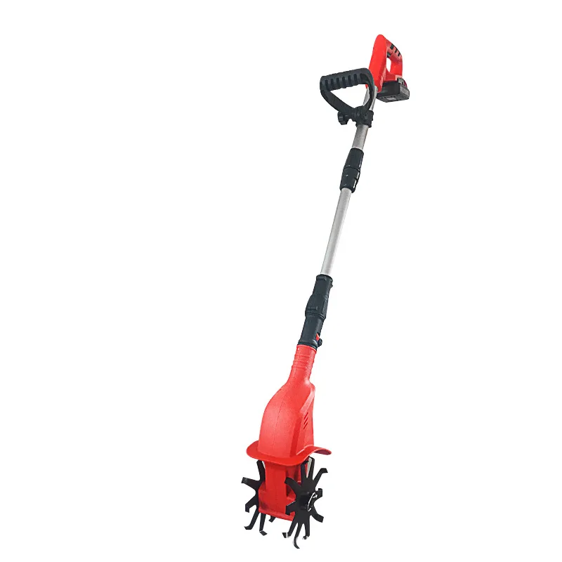 20V Handheld Rotary Cultivator Machine Hoe Turning Over The Ground Ripper Cordless Garden Scarifier Vegetable Planting Tools