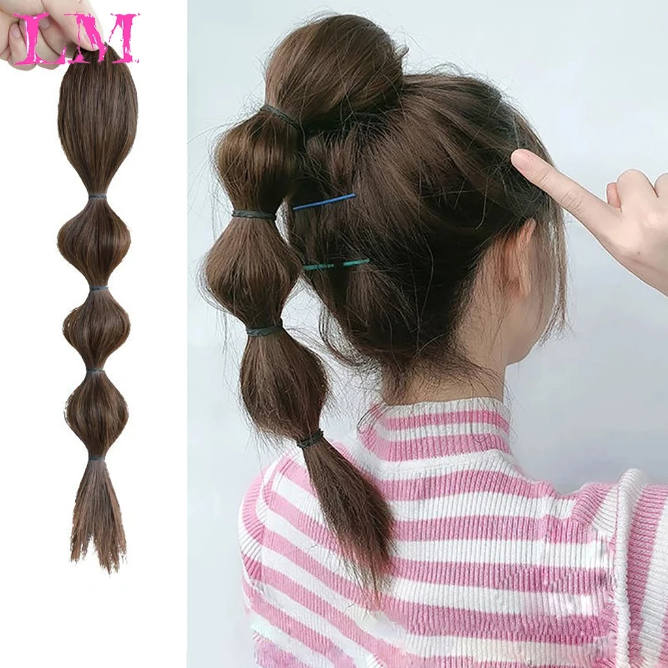 Grab clip style bubble braid ponytail wig for female net red high ponytail braid lantern Fried Dough Twists braid natural lifeli