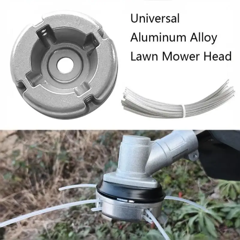Universal Aluminum Alloy Lawn Mower Head And Replacement Nylon Steel For Lawn Mowing Line Lawn Mower Weed Head Accessories