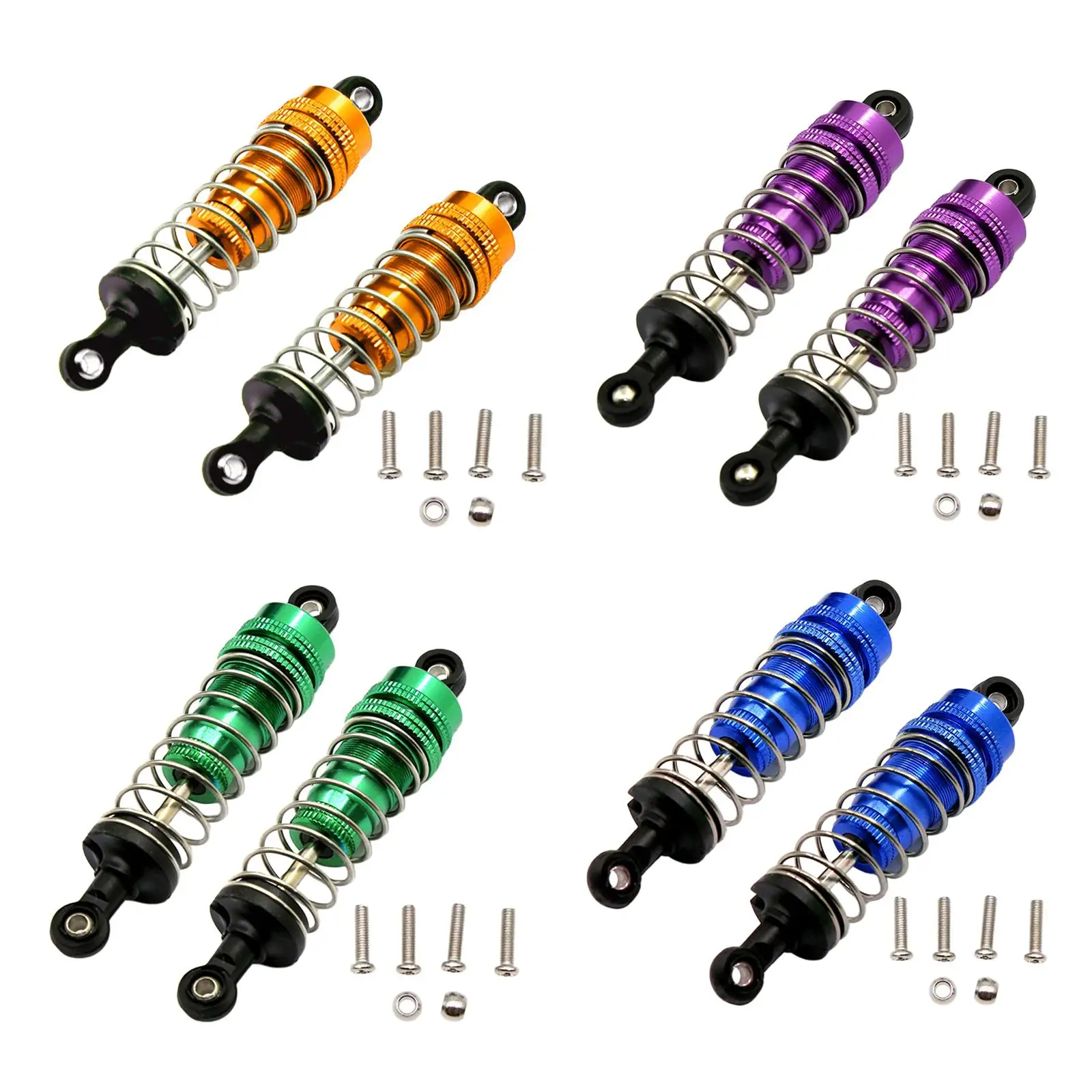 Ensemble d'amortisseurs avant et arrière en aluminium RC, accessoire hydraulique réglable pour bricolage, pour Wltoys