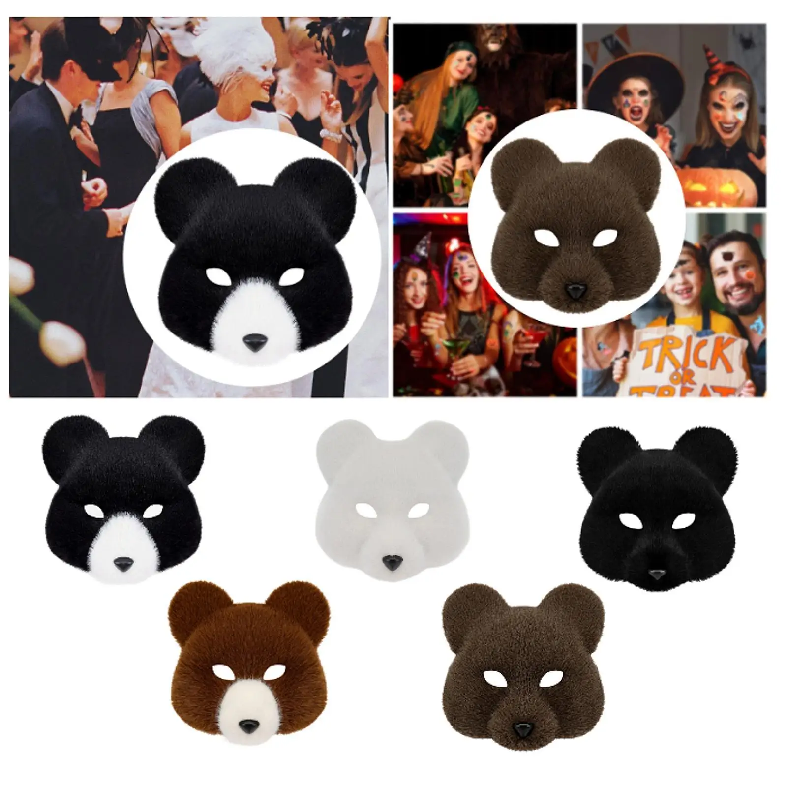 

Animal Halloween Mask Realistic Cosplay Party Favor Props Face Mask for Holiday