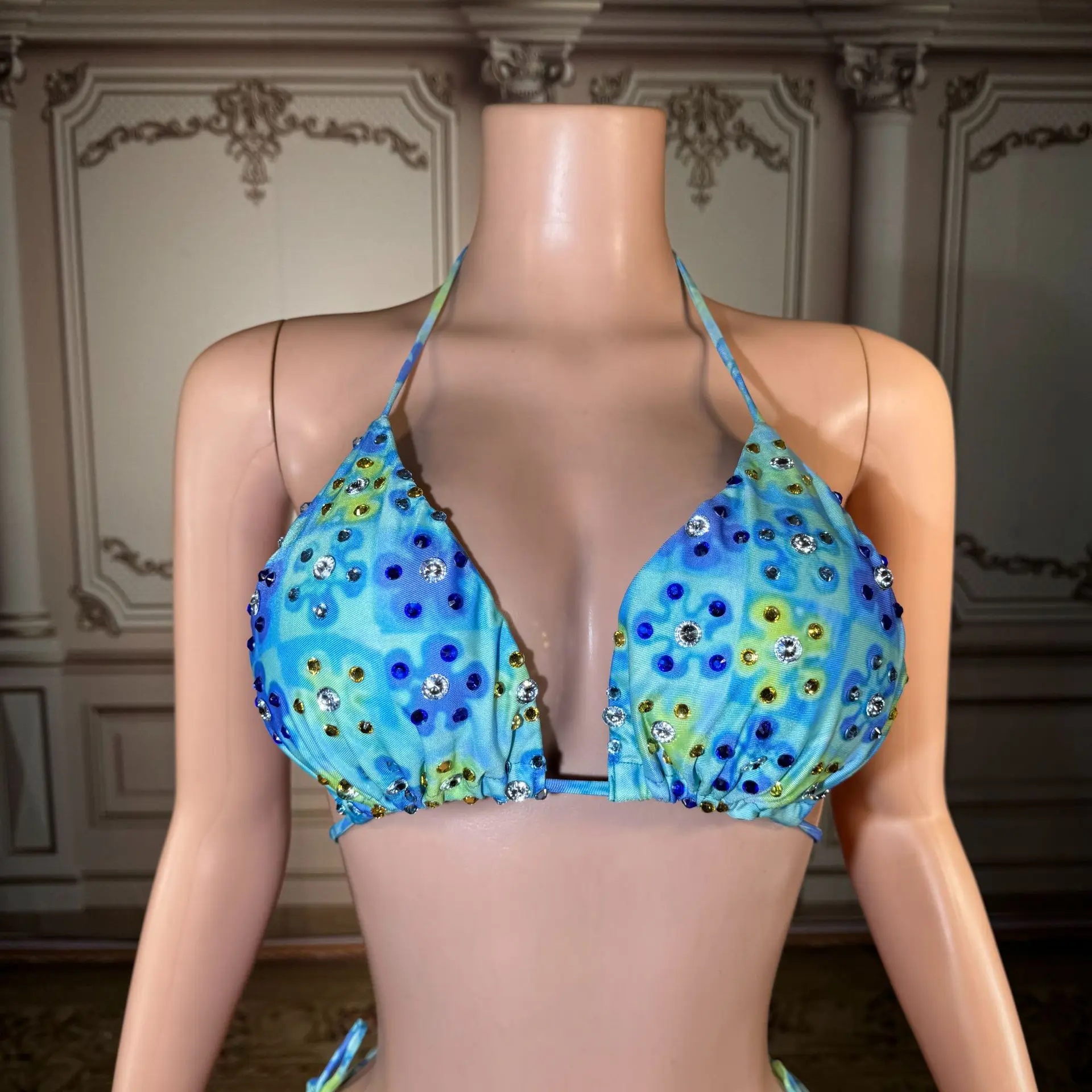 

2026 Custom Two Piece High Waisted Women's Bikini Swimsuit with Floral/Animal Print Eco-Friendly Fabric