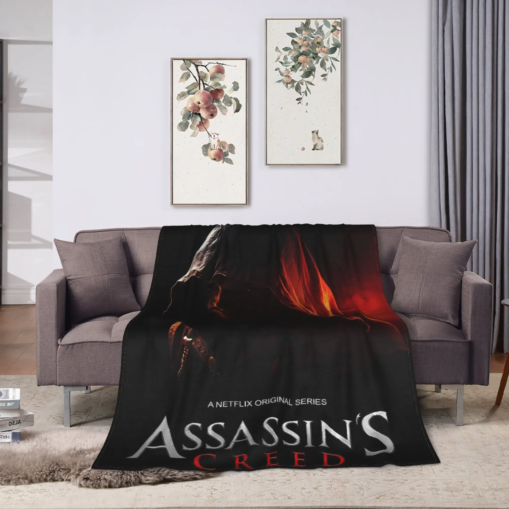 A-Assassins Game C-Creeds Blanket  Soft Print Plush Throw Blanket For Couch Bed Travel Office Flannel Bedspread Bed Cover