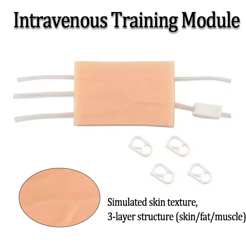 Silicone Injection Practice Pad Blood Recovery Kit Medical Student Nurse Blood Collection Puncture Training Pad Model