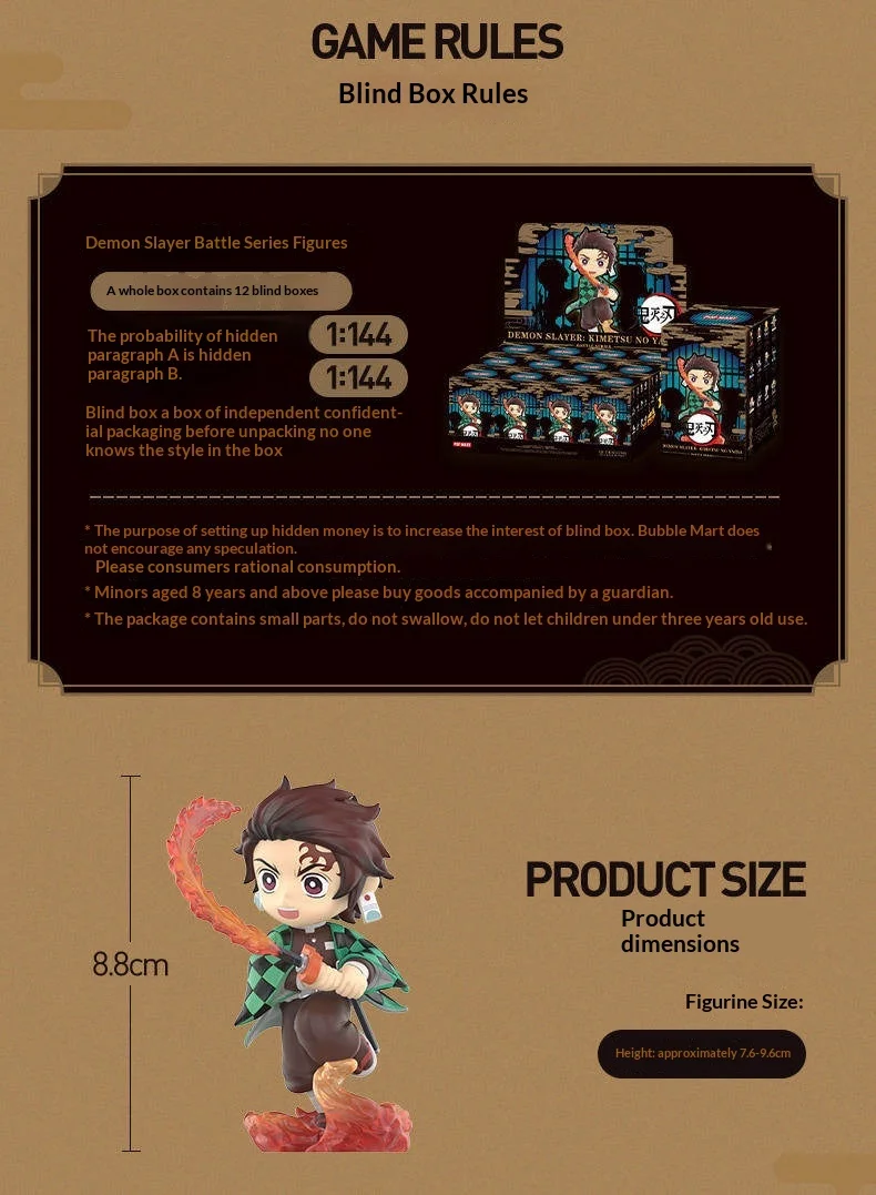 Echte POPMART Demon Slayer Zweite Generation Blind Box Kawaii Battle Anime Figuren Desktop-Ornamente Sammlerstücke Spielzeug Geschenk – Detail 22