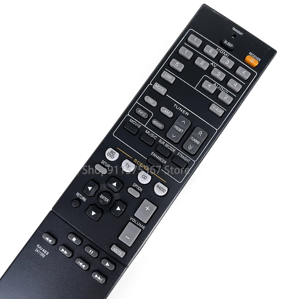 New Replacement RAV463 ZA11350 For Yamaha AV Receiver Remote Control RX-V373 V375 HTR-3065 HTR-3066 HT-497 YHT-399U RX-V373BL