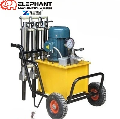 Mobile Movable Diesel Engine Hydraulic Rock Splitter Flexible Outdoor Quarry Mining Splitter