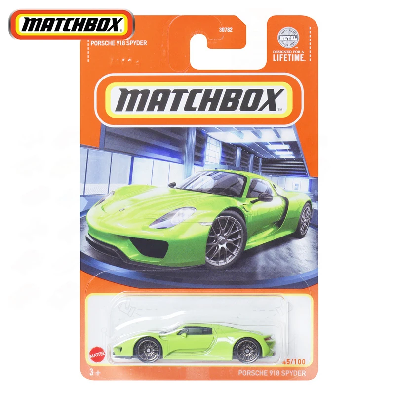 Original Matchbox Car 1/64 Metal Diecast Porsche 918 Spyder 45/100 Voiture Model Toys for Boys Collectors Birthday Fun Gift