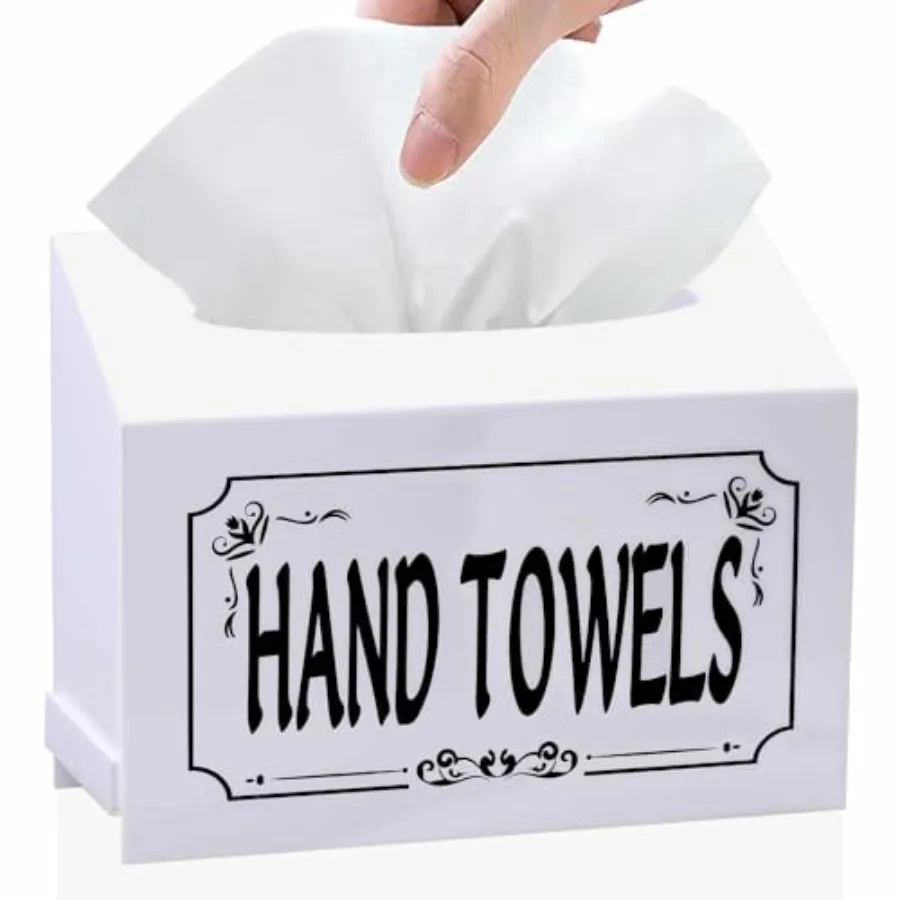 Acrylic Hand Towel Box Cover Compatible with Kleenex Disposable Hand TowelsWall-Mounted Paper Towel Dispenser for Bathroom Tabl