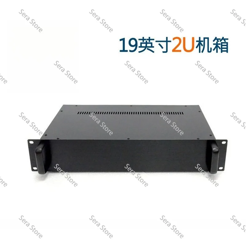 Black 19 Inch 2U Project DIY Chassis Data Switch Box Chassis Power Communication Server Chassis
