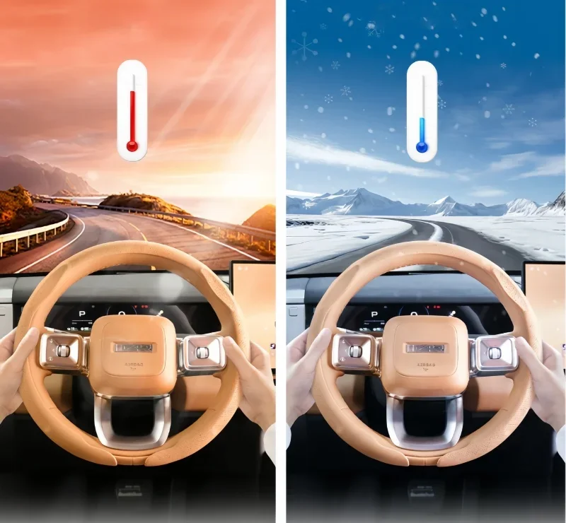 Car  Full-Coverage Snap-On Steering Wheel Cover Fit for Chery ICAR V27 2026 Modified Original Car Color Steering Wheel Cover