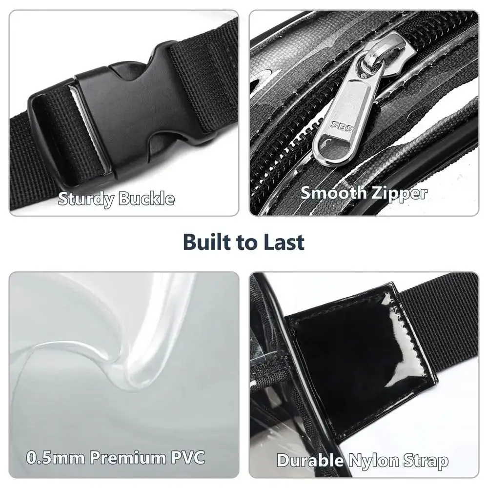 ポータブルショルダーバッグ透明ウエストバッグ電話バッグスポーツファニーパックサイクリングバッグPVCメンズクロスボディバッグアウトドア