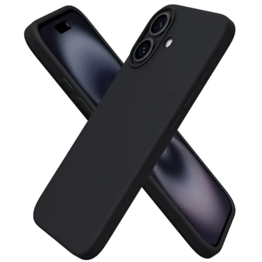 

Compatible with iPhone 16 Case 6.1, Slim Liquid Silicone 3 Layers Full Covered Soft Gel Rubber Shockproof Phone Case, Protectiv