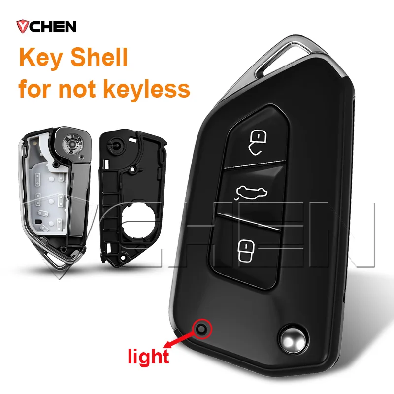 5K0 837 202AD Modified Flip Folding Remote Key Shell Cover For VW Polo Tiguan Jetta Golf for Skoda for Seat Not Keyless Fob Case