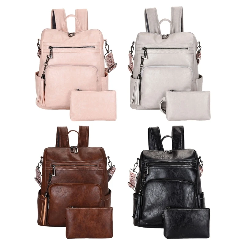 

Fashionable Women's Backpack PU Leather Daypacks Travel Rucksack with Spacious Interior Shoulder Bag for Everyday Use