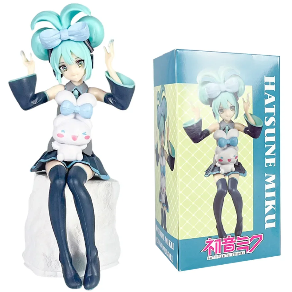 Anime Hatsune Miku X Cinnamoroll Fairy Mirror Sleeping Beauty Figurka Ozdoba Samochodowa Model PVC Zabawka Prezent Urodzinowy Dostępne