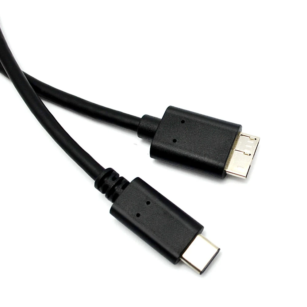 N82R 2X Hard Drive Cable,USB 3.1 Type-C Male To USB 3.0 Micro-B Male Data Cable For Tablet Phone