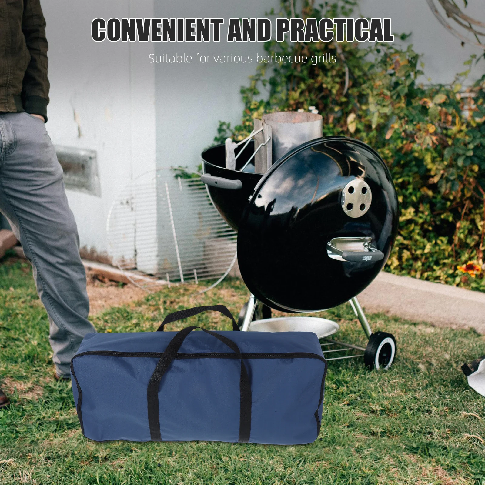 

Portable Grill Accessory Bbq Tool Organizer Foldable Camping Utensil Storage Bag Durable Oxford Cloth Easy Cleaning For Outdoor