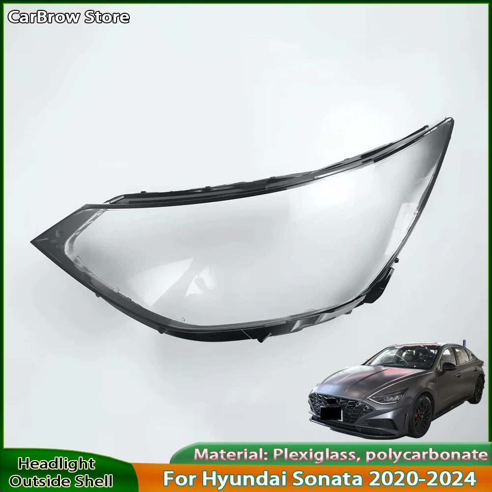 

Линза корпуса фары для Hyundai Sonata 2020-2024, крышка фары, прозрачный абажур, лампа из плексигласа, автозапчасти