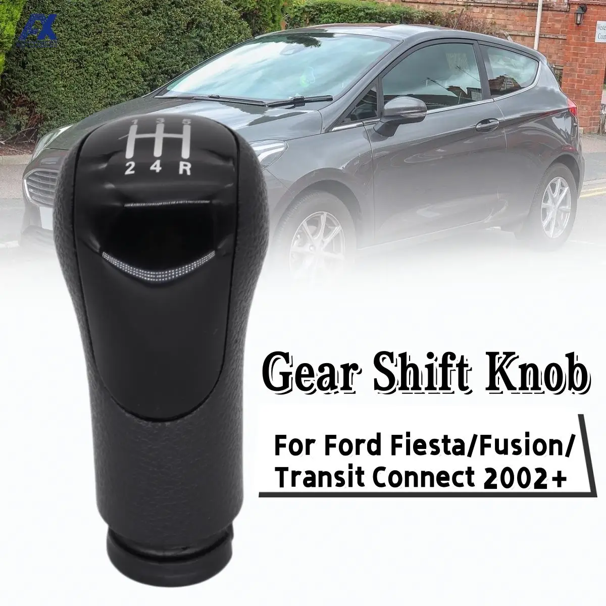 5 Speed Manual Gear Shift Knob Stick Car Gear Shift Knob Replacement Black Plastic For Ford Fiesta Fusion Transit Connect 2002+