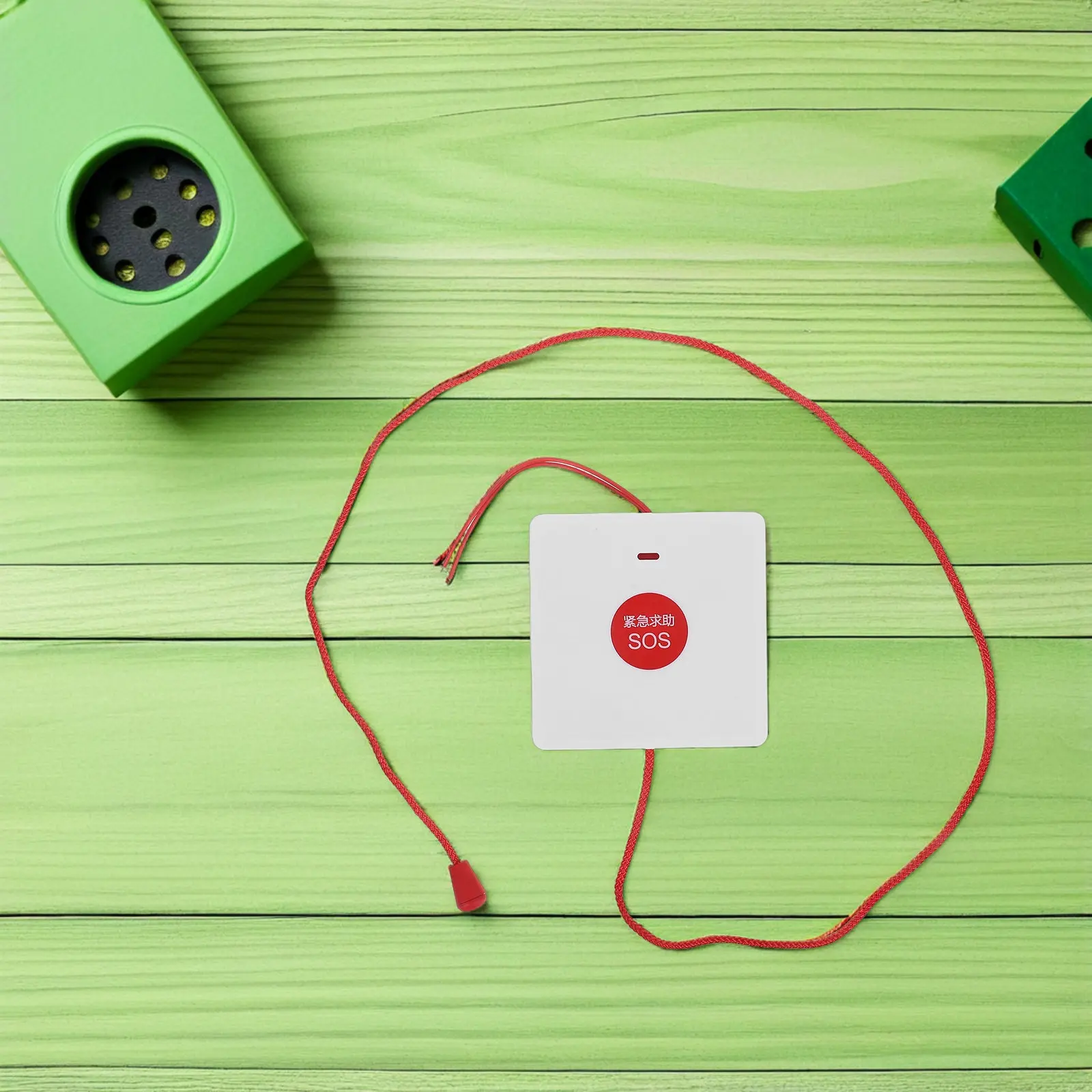 

Wall Mounted Emergency Alarm System with Pull Cord Manual Fire Alarm Bell for Seniors Disabled Caregiver Alert in