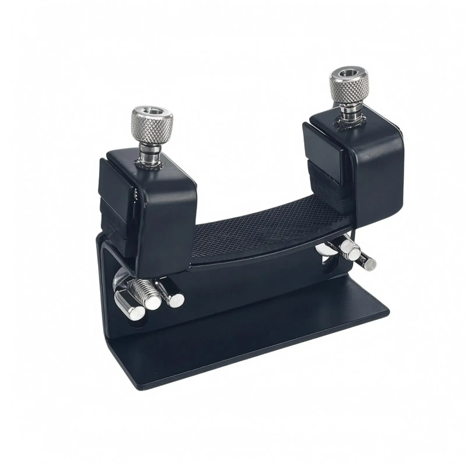 Anti Slip Iron Drum Riser Pad for Rack Tom Drums 12-22 Inch with Compact Black Design and Knurled Knob Adjust