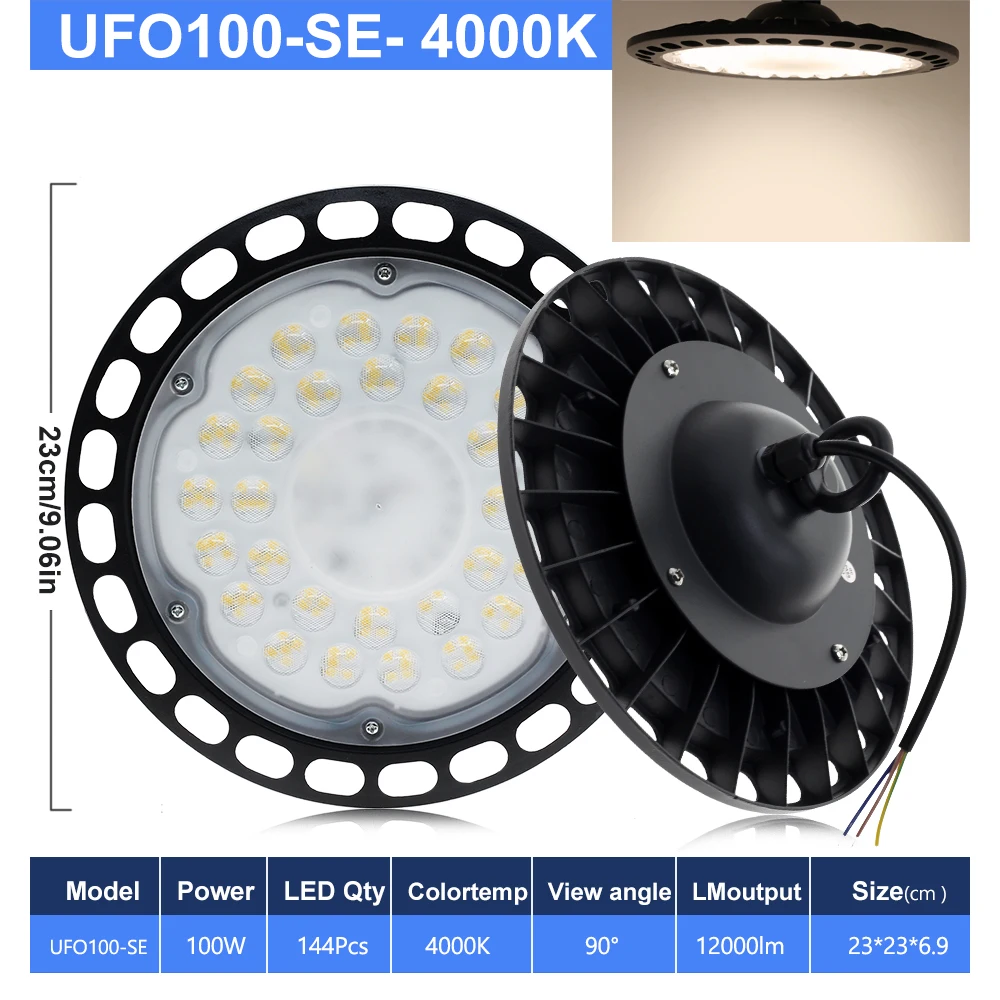 100/200/400W AC220V Super Heldere UFO LED High Bay Lamp Waterdichte Commerciële Industriële Verlichting voor Buiten Binnen Hanglamp