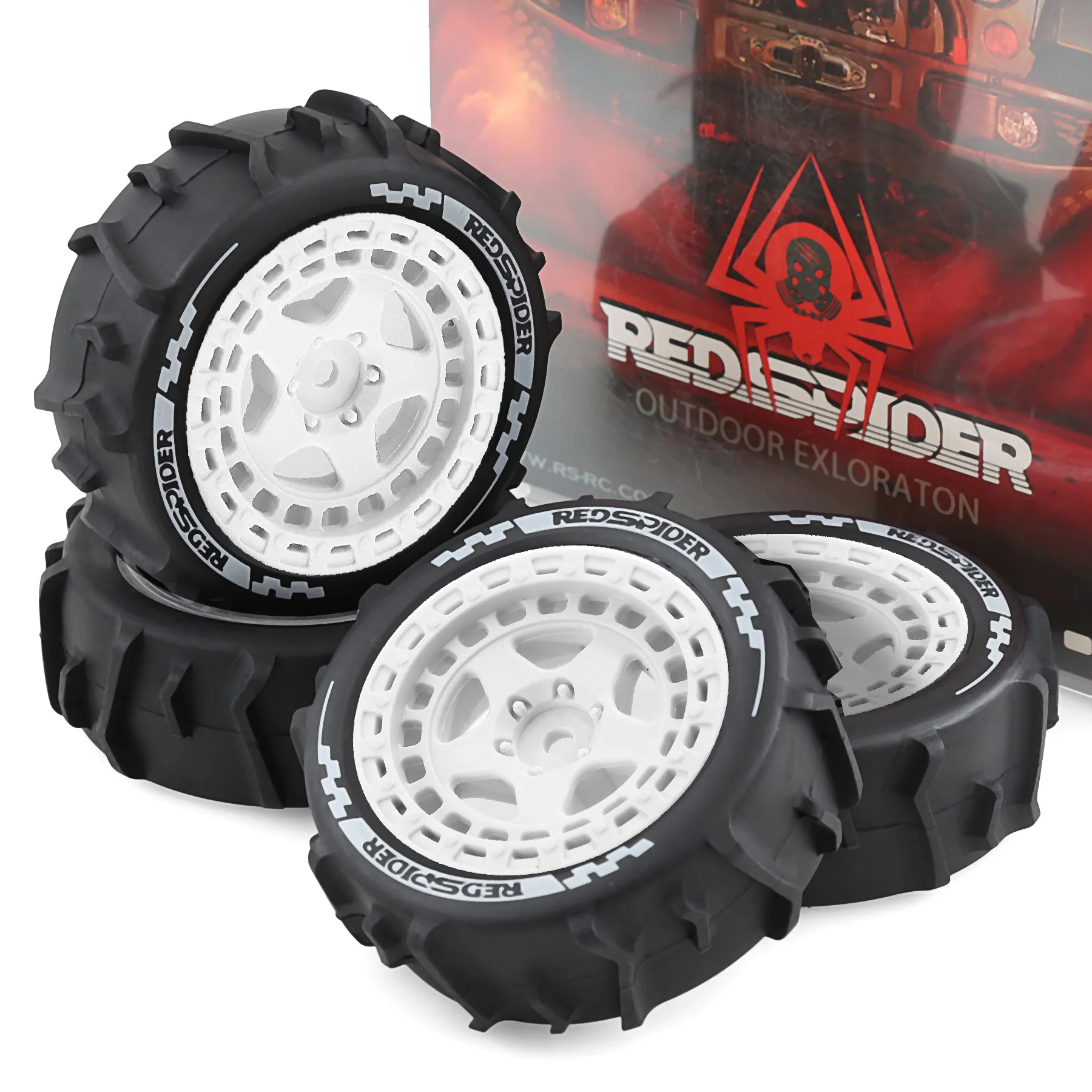 4Pcs 12mm Hex Snow and Sand Mud Off-Road Buggy Tires Wheel Compatible for WLtoys 144001 144010 HBX  1/14 1/16 1/18 RC Car