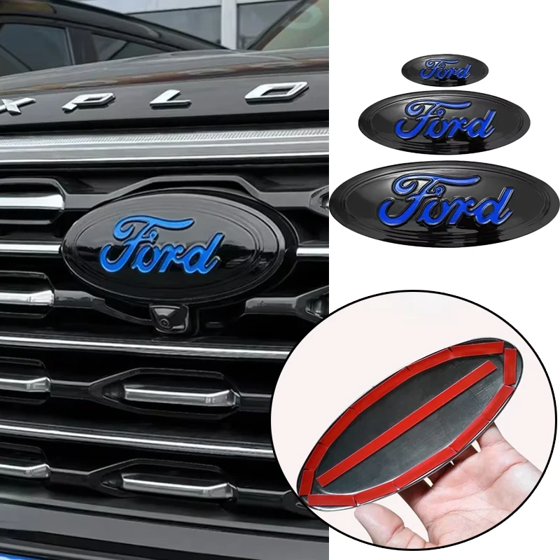 

Металлическая передняя решетка автомобиля, значок багажника для Ford Explorer Escape Kuga Mondeo Focus Edge Focus Taurus Equator, наклейка на руль