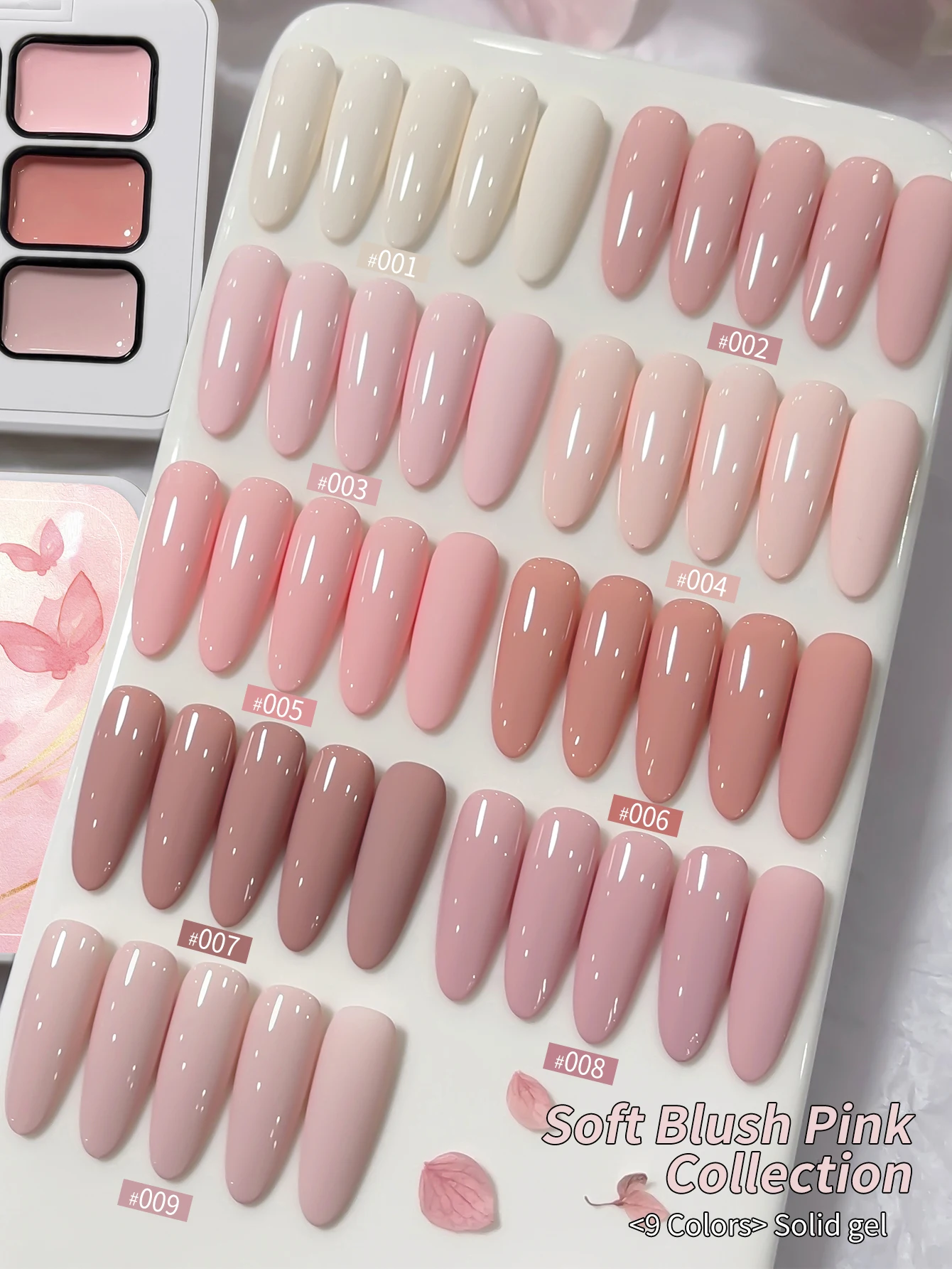 Jillradia 9-Colors New Popular Solid Gel Nail Gel Semi Permanent Nail Art Soaking UV LED Gel Christmas Manicure Gift Nail Salon