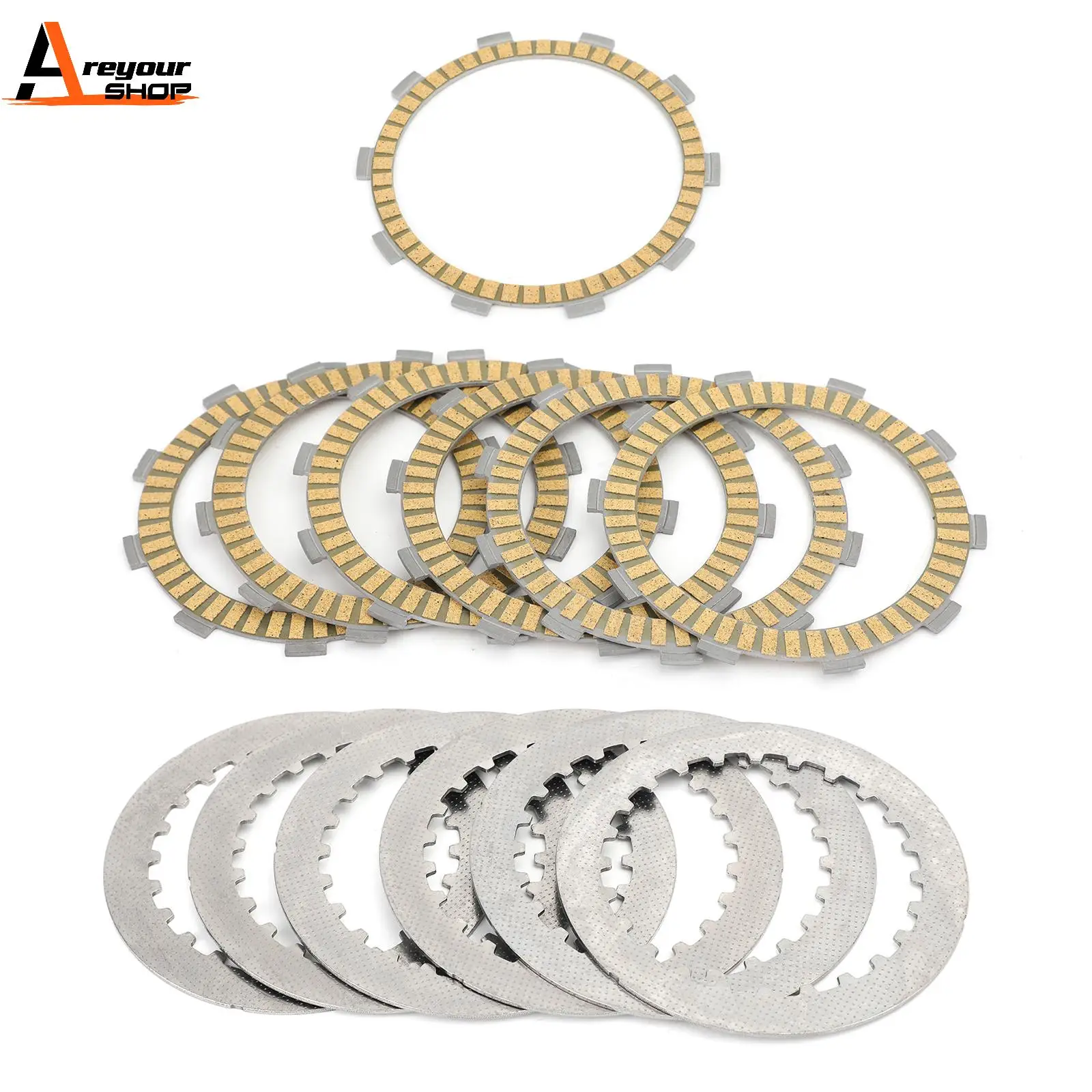 

Areyourshop for Honda VN VT 600/C Shadow VLX 1987-2007 VT600 NV600 CBF500 CB500R XL600V Clutch Kit Steel & Friction Plates