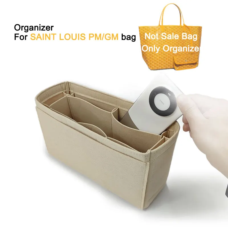 Purse Insert Organizer Suitable For Goya Saint Louis Tote Bag Inner Lining, Inner Bag Storage And Organizing Bag Support