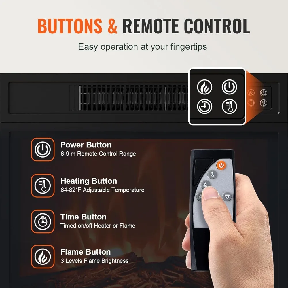 ヴィンテージデザインのコーナー電気暖炉テレビ台、50インチテレビ対応、暖炉18個、LEDライト20個、リモコンとタイマー付き、リビングに最適