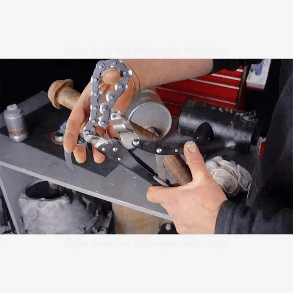 Heavy Duty Chain Pipe Cutter Chain Exhaust Pipe Cutter Tool Multi-Wheel Blade Tail Steel Tubing Cutter Cutting Locking Pliers