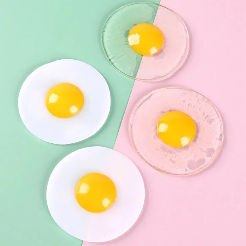 Simulation Egg Fun Elastic Soft Fake Fried Eggs Artificial Poached Egg Model Restaurant Display Props Kids Playhouse Kitchen Toy