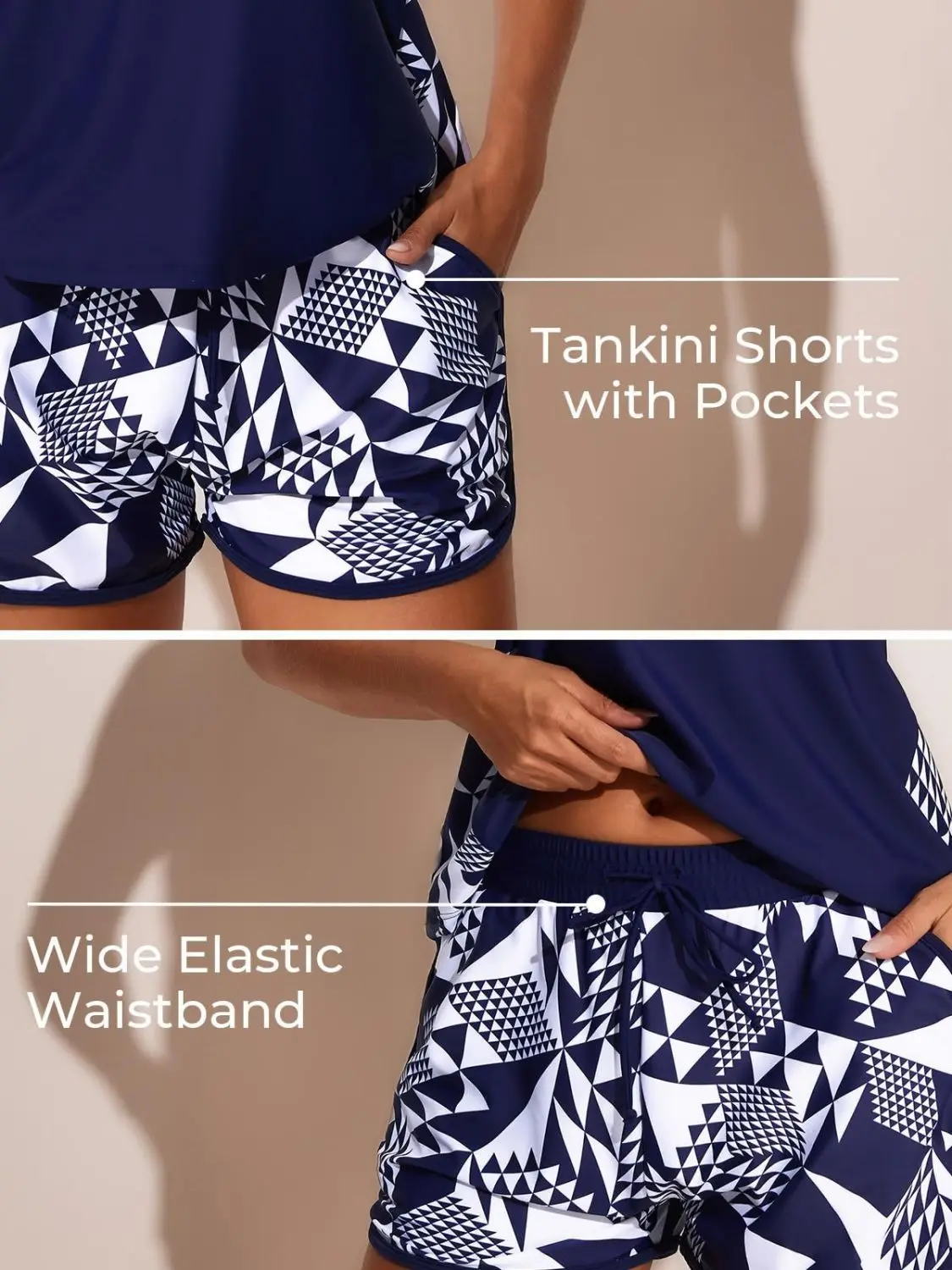 Nuevo Traje de Baño de Dos Piezas Estilo Chaleco Estampado, Efecto Adelgazante y Sexy para Mujer, Uso Térmico, Fondo Plano co...