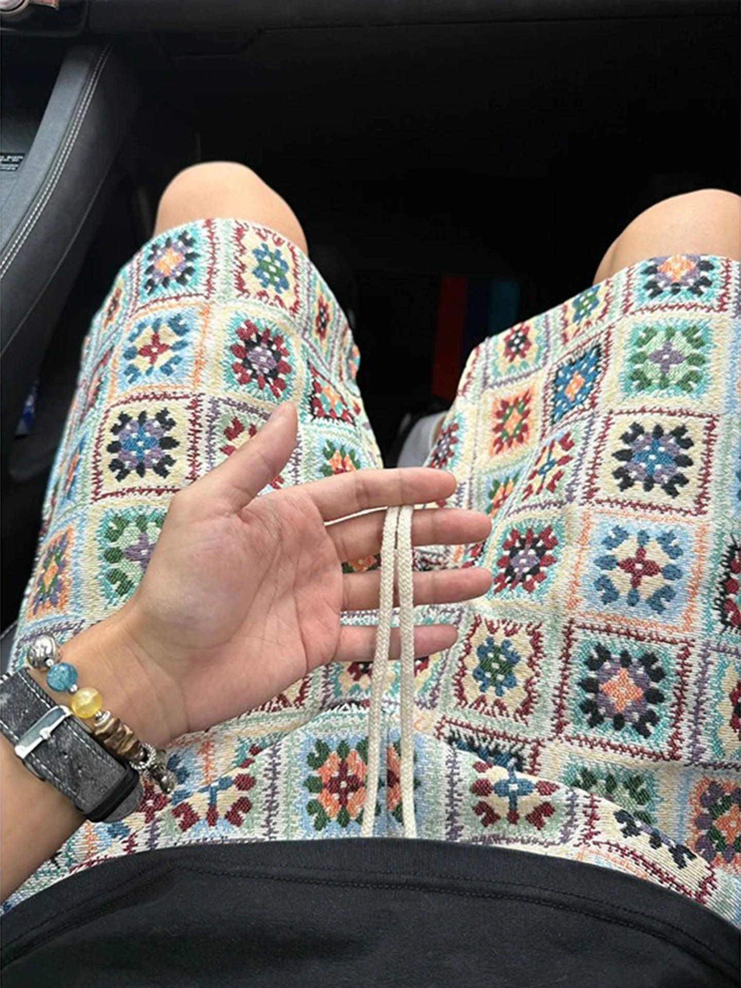 Pantalones hawaianos a cuadros informales de verano para hombre, pantalones de cinco cuartos para playa, pierna recta holgada, sin hierro, cintura media baja, Faionable