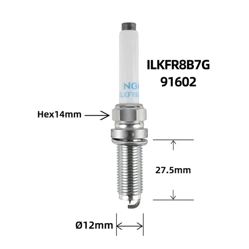 4Pcs Original NGK ILKFR8B7G 91602 Spark Plug Iridium Platinum For Geely Monjaro Emgrand GS GT Coolray Lynkco 02 03 Lynk Co 1.5T