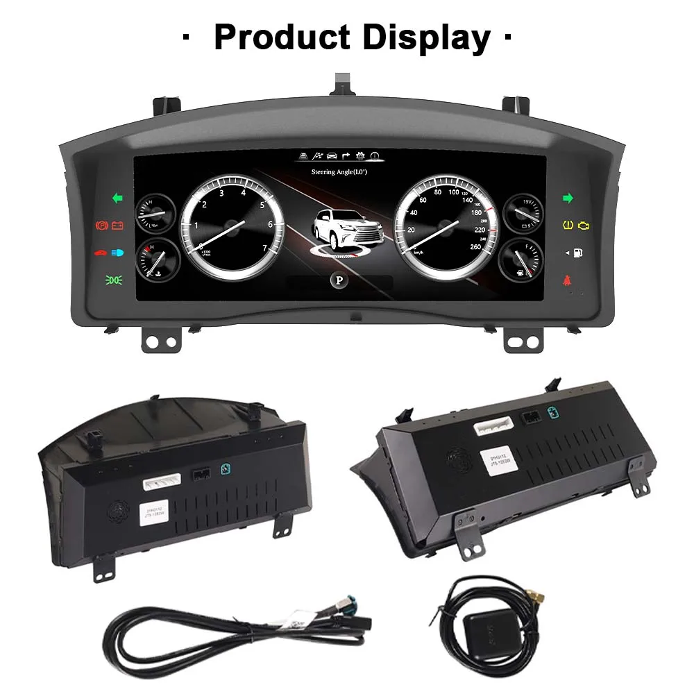 12.3 Inch LCD Digital Cluster Dashboard Crystal Panel Speedometer Instrument for Lexus LX 570 2007-2015