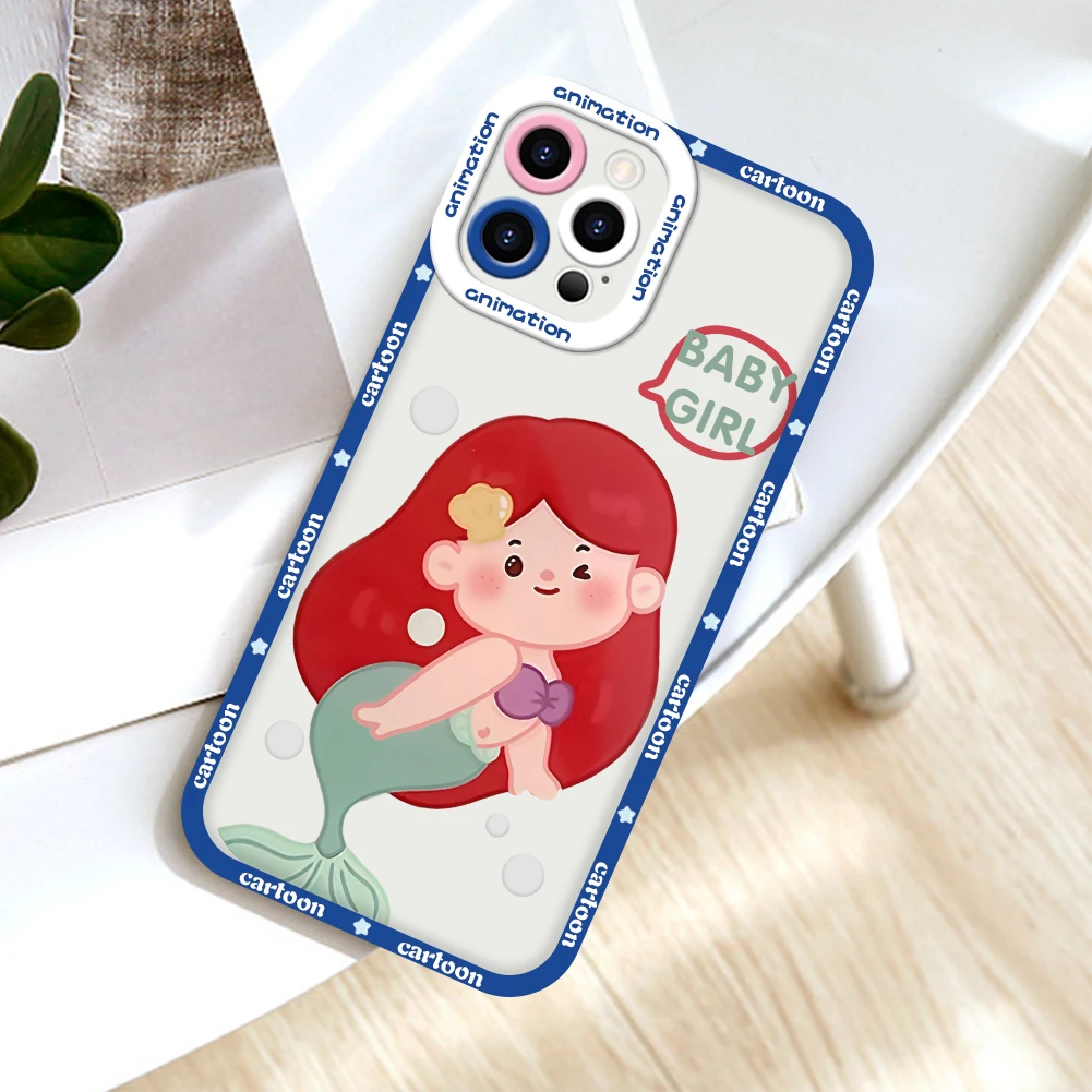 Cartoon Case Compatible For IPhone6 7 PLUS 11 12 13 14PRO X XR XSMAX Protective Cover Anti-Drop Anti-Dirty Soft Case Phone Cover