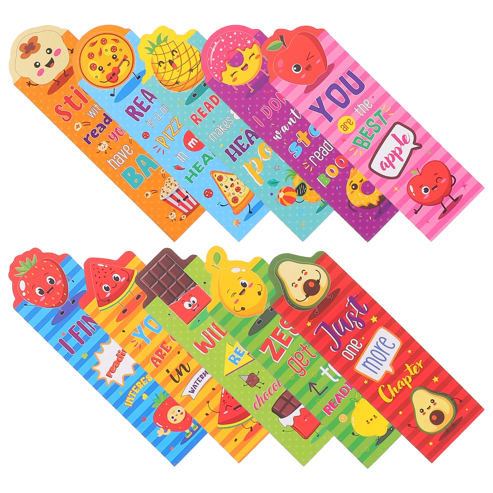 30 Stuks Kinderbladwijzer Gelukkige Verjaardag Klaslokaal Bookmarks Voor Kinderen Markers Lezen Fruit 8-12 Bulk Cartoon