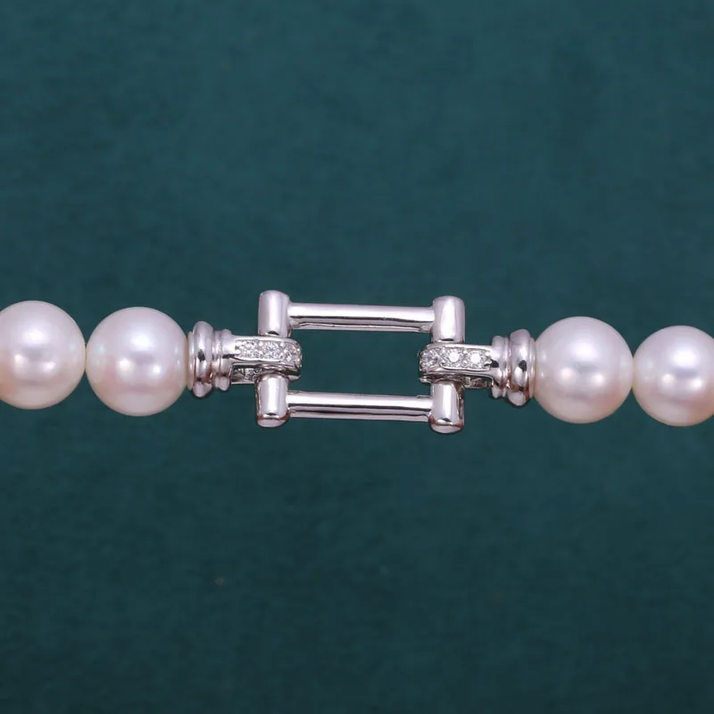 

1 Rectangular Micro-set Zircon Pearl Chain Necklace Sweater Chain Connector DIY Jewelry Handmade Accessories Material Wholesale