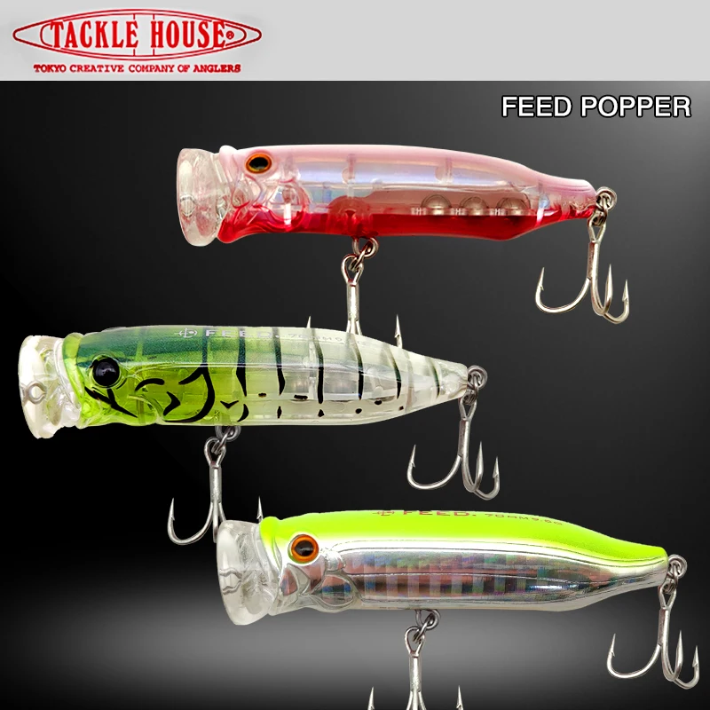 Tackle House Feed Popper  Fishing lures Topwater Floating Wobbler Hard bait for Fishing lure Bait 100% original 9.5g 70mm