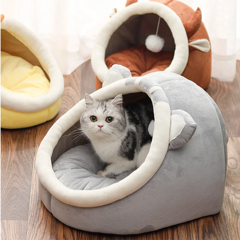 

Cat Nest All Seasons Universal House Enclosed Winter Warm Mats Dog Kennel Mats for Pet Supplies Comfortable Pet Sleeping Bed